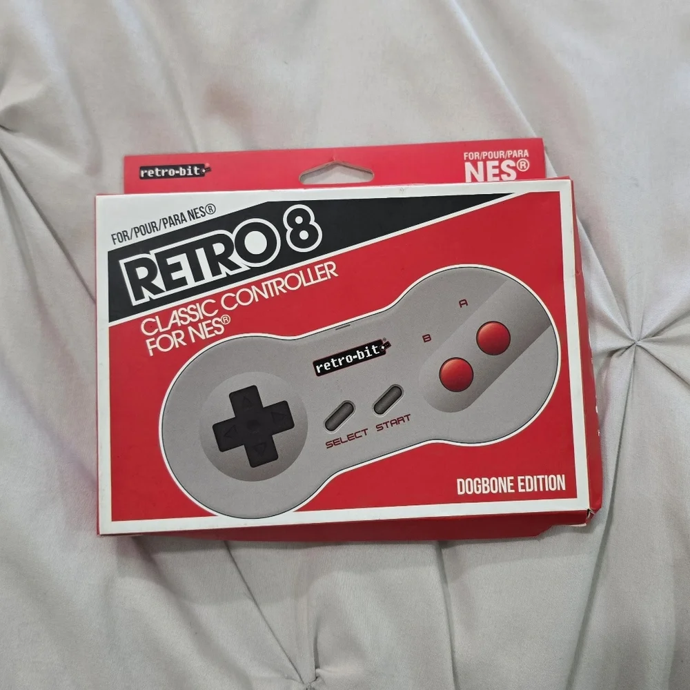 New In Box - Lot of 2 Retro Bit 8 Classic Controller For NES - DOGBONE EDITION